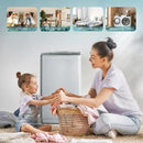 Euhomy 1.03cu.ft Portable Washer, 8.8LBS Capacity Small Portable Washing Machine with 10 Programs 5 Water Levels, Drain Pump and LED Display,Compact Washer for Apartments, RVs, Homes, Light Gray by CozyNest Decor