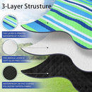 HX&OD Outdoor Picnic Blanket Extra Large, 80''*80'' Waterproof Picnic Mat with Stakes Foldable Camping Blanket Portable with Carry Strap for Beach Mat (Blue, 80''*80'') by TinyTreasures Baby Boutique