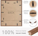 16x20 Picture Frame Set of 4 Natural Solid Walnut Photo Frames with 11x14 Removable Mat Wall Hanging Large Handcrafted Frame with HD Plexiglass Wall and Tabletop Display Large Poster Frame by CozyNest Decor