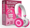 Puro Sound Labs JuniorJam Plus Volume-Limiting Wireless Bluetooth Headphones for Kids, Secure Audio with Adjustable On-Ear Design, 22-Hour Battery, Ideal for Tablets, Smartphones & PCs - Pink by TinyTreasures Baby Boutique