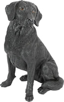Design Toscano Labrador Retriever Dog Indoor/Outdoor Garden Statue, 9 Inch Wide, 15 Inch Tall, Cast Stone Resin, Black Painted Finish by GreenHaven Gardens