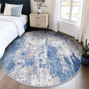 Washable Area Rugs 8ft Non-Slip Modern Abstract Soft for Living Room Entryway Bedroom Nursery, Print Pattern, Blue Grey Navy Gray by TinyTreasures Baby Boutique
