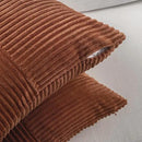 Fancy Homi 2 Packs Rust Boho Decorative Throw Pillow Covers 18x18 Inch for Couch Bed Sofa, Farmhouse Fall Home Decor, Soft Corss Corduroy Patchwork Textured Terracotta Accent Cushion Case 45x45 cm by CozyNest Decor