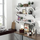 Heimlove Floating Shelves for Wall, 36 Inch Long Wood Floating Bookshelf Set of 3, Wall Mounted Hanging Shelf for Bathroom Bedroom Kitchen, White by CozyNest Decor