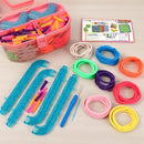 IQKidz Weaving Loom Kit Toys, DIY Arts and Crafts for Kids and Adults, Ideal Gifts for Girls Ages 5 6 7 8-12 13, Easy Potholder Loom Knitting Activity for Beginners, 224 Craft Loops by TinyTreasures Baby Boutique
