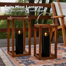 Homemory 4"x12" Black Flameless Candles, Halloween Candles, Outdoor Waterproof Flameless Candles with Remote and Timers, Gothic, Battery Operated LED Pillar Candles, Won't Melt Plastic, 2Pack by CozyNest Decor
