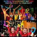 24 PCS LED Pop Tubes, Light Up Glow Tubes, Glow in the Dark Party Supplies, Sensory Toys Birthday Party Favors for Kids, Light Up Toys by TinyTreasures Baby Boutique