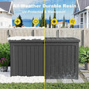 230 Gallon Outdoor Deck Box,Storage Lockable Waterproof Patio Furniture,Garden Tools,Cushions,Pool Accessories Outside Storage Resin Box(Black) by GreenHaven Gardens