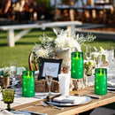 NURADA Flickering Flameless Candles: Built-in Star String Acrylic Battery LED Pillar Candles Candles with Remote and Timer for Home Party Weddings Christmas Halloween Decor -Green 2 Pack by CozyNest Decor