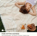 Bedsure 100% Cotton Throw Blanket for Couch - Chenille Woven Textured Blanket Gifts for Women, Cozy and Soft for All Seasons, Home Decor Boho Throw for Bed, Sofa, Oat Milk, 50x60 Inches by CozyNest Decor
