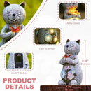 Solar Retro Cat Statue Outdoor - Resin Garden Outside Decorations with Butterfly for Patio,Balcony,Yard,Birthday Gardening Gifts for Women Mom by GreenHaven Gardens