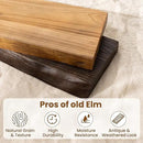 30" Floating Shelves, Live Edge Solid Elm Wood Floating Shelf, Wall Mounted Display Shelves with Heavy-Duty Bracket for Books, Rustic Wooden Shelf for Kitchen, Bathroom, Walnut Color, Set of 2 by CozyNest Decor