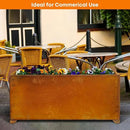 Stanbroil Corten Steel Planter Box for Outdoor Patio - 36 X12 X16 Inch Large Rectangular Metal Planter Box with Natural Rusty and Drainage Holes for Raising Flower, Plants by GreenHaven Gardens