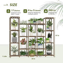Large Plant Shelf 17 Pots Plant Stand Indoor Outdoor Tall Plant Rack Wood for Indoor Plants Multiple Plant Holder for Patio Balcony Garden Flower Stand Load-Bearing 600 LBS by GreenHaven Gardens