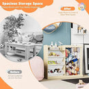 Kids Toy Storage Organizer with 3 Removable Plastic Bins Toddler Montessori Bookshelf with Stuffed Animal Net Holder Baby Bookcase Plush Organizer for Playroom, Bedroom,,Kids Room,Classroom,Nursery by CozyNest Decor