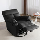 Swivel Rocker Recliner, Rocking Recliners Chair for Small Spaces, Small Rocker Recliner Chair, Nursery Rocking Chairs for Living Room, RV, Nursery, Black by TinyTreasures Baby Boutique