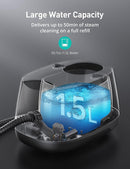 Steam Cleaner, 293°F 58 PSI Powerful Multipurpose Handheld Steam Mop for Home Use, 21 Attachments, 50Oz Capacity, Heavy Duty Steamer for Carpets, Floors, Cars, Tiles, Crack Cleaning, Titanium by TinyTreasures Baby Boutique