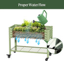Rolling Elevated Raised Garden Bed-V Series, 2' x 6' Garden Beds with Legs & Storage Rack for Patio & Porch, 1000 Lbs Weight Capacity, Outdoor Planter Box for Vegetables Flower Herbs, Olive Green by GreenHaven Gardens