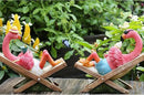 MUAMAX Pink Flamingo Garden Statues Flamingo Ornaments Small Flamingo Statue Summer Tropical Coastal Desk Decor Yard Art Ornament Housewarming Gifts Outdoor Patio Lawn Decorations by GreenHaven Gardens