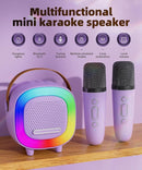 Mini Karaoke Machine Speaker for Kids Adults, Portable Bluetooth with 2 Wireless Microphones, Children's Day Birthday Gift Ideas for Toys for Teens Boys and Girls Aged 4, 5, 6, 7, 8, 9, 10, 11, 12+ by TinyTreasures Baby Boutique