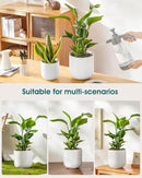 vancasso 8 Inch Ceramic Plant Pots, Planters with Drainage Hole, Flower Pots Planters Pots for Indoor Plants, Modern Indoor Decorative Garden Pot, Home Decor, White