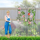 4 Pack Metal Garden Trellis 86.2x19.7inch for Climbing Plants,Rustproof Sturdy Black Steel Trellis Plants Support Outdoor for Outdoor Roses Vine Cucumbers Vegetables Flower Support by GreenHaven Gardens