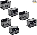 dedoot 6 Pack Magnetic Pen Holder, 3.45x2.3x2.6inch Magnetic Basket Locker Organizer Metal Mesh Pencil Memo Holder for Whiteboard, Fridge, Desk, Offices by CozyNest Decor