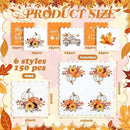 150 Pcs 5 x 5 Inches Fall Thanksgiving Paper Napkins Autumn Pumpkin Scalloped Cocktail Napkins for Decoupage Disposable Autumn Harvest Party Supply Bathroom Table Dessert Dinner Wedding Decor by CozyNest Decor