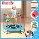Pink Indoor Trampoline for Kids 2-5, 5ft Mini Indoor & Outdoor Small Toddler Trampoline with Net and Basketball Hoop by TinyTreasures Baby Boutique