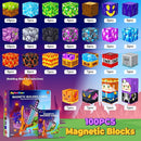 Magnetic Blocks Building Toys for 3 4 5 6 7 8 9 10 11 12 13 Year Old Boys Girls, Kids Magnetic Cubes Tiles Montessori Sensory Travel Magnet Toys Games Christmas Birthday Party Toddler Gifts by TinyTreasures Baby Boutique