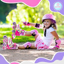 SULIFEEL Rainbow Unicorn Inline Skates for Girls Boys 4 Size Adjustable Light up Wheels Skates for Kids Beginner by TinyTreasures Baby Boutique