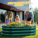 KING BIRD Raised Garden Bed Kit 2025 Upgraded 10-Minute Assembly Galvanized Planter Garden Box Outdoor for Gardening, Vegetables, Flowers, 47x24x12 in, Green by GreenHaven Gardens