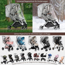 Bemece Stroller Rain Cover, Universal Stroller - Waterproof Windproof Travel Weather Shield Thick & Durable Protect from Dust and Snow with Breathable Ventilation Mesh Clear Visibility by TinyTreasures Baby Boutique
