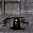 3D Halloween Wall Decals Scary Skeleton Halloween Wall Stickers, Spooky Long Hair Zombie Floor Decor Posters Decals Decorations for Living Room Bedroom Party Supplies by CozyNest Decor