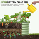 Oval 8x2x1.5 FT Galvanized Raised Garden Bed Kit, 31 in 1 Large Metal Planter Box for Outdoor Gardening, 18” Garden Bed for Vegetables Flower Herb(Sage Green) by GreenHaven Gardens