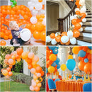RUBFAC 129pcs Orange Balloons Different Sizes 18/12/10/5 Inches, Burnt Orange Fall Balloon Arch Kit Garland for Halloween Thanksgiving Party Baby Shower Birthday Decoration by TinyTreasures Baby Boutique