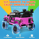 ENYOPRO 12V Ford Bronco Raptor Ride On Car for Kids, Electric Power Car Ride-On Toy for Toddlers w/Remote Control, 4 Wheels Spring Suspension, Bluetooth Music, Radio, LED Lights, 2 Speed (Pink) by TinyTreasures Baby Boutique