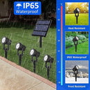 T-SUNUS Solar Garden Spotlight White Outdoor, 4-in-1 Solar Spot Lights 6000K IP65 Waterproof 9.8ft Cable, 5W Separated Solar Panel, Auto On/Off for Tree Patio Yard Driveway Pathway Pool Area by GreenHaven Gardens