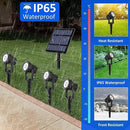 T-SUNUS Solar Garden Spotlight White Outdoor, 4-in-1 Solar Spot Lights 6000K IP65 Waterproof 9.8ft Cable, 5W Separated Solar Panel, Auto On/Off for Tree Patio Yard Driveway Pathway Pool Area by GreenHaven Gardens