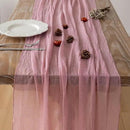 6pcs Cheesecloth Table Runner Dusty Rose Gauze 120 Inch 10 FT Rustic Boho Cheese Cloth Runner for Wedding Baby Shower Bridal Shower Party Long Sheer Centerpiece Fall Home Decoration by CozyNest Decor