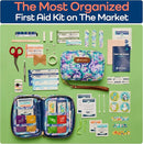 KeepGoing Travel First Aid Kit for Kids – 130 Pc. for Car, Home, Purse, Diaper Bag & Backpack with Latex-Free Bandages - Mini First Aid Kit Travel Size TSA-Approved by TinyTreasures Baby Boutique