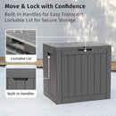 EAST OAK Outdoor Storage Box, 31 Gallon Deck Box Indoor and Outdoor Use, Waterproof Resin Storage Bin for Package Delivery, Patio Cushions, Gardening Tools, Lockable, UV Resistant, Grey by GreenHaven Gardens