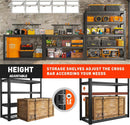 REIBII 48.2''W Garage Shelving Heavy Duty Metal Shelving 3000LBS Storage Shelves Adjustable Metal Shelves Industrial Garage Shelf for Warehouse Basement 48.2 "W x 24.2" D x 72.2 "H by GreenHaven Gardens