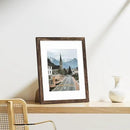 Vittanly 11x14 Picture Frames Set of 9, Shatter Resistant Plexiglass, Display 8x10 Pictures with Mat or 11x14 without Mat, Photo Frames for Wall or Tabletop, Engineered Wood, Brown by CozyNest Decor