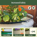 Vego garden 32" Extra Tall Raised Garden Bed Kits, 9 in 1 Modular Raised Planter Box for Vegetables Flowers Fruits Oval Metal Raised Garden Bed, Sunlit Oak by GreenHaven Gardens
