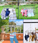 CenYouful 2 Pack Stainless Steel Round Hanging Drying Rack with 20 Clips for Drying Socks, Baby Clothes, Bras, Towel, Underwear, Hat, Scarf, Pants, Gloves by TinyTreasures Baby Boutique