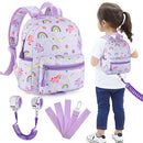 Accmor Toddler Backpack Leash, Cute Unicorn Baby Backpacks with Anti Lost Wrist Link, Mini Kids Backpack Leash Walking Harness for Outdoor Travel, Adorable Backpack Tether for Boys Girls 1-3 (Purple) by TinyTreasures Baby Boutique