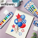Watercolor Paint Set, Washable paint 10 Colors, 24 Sets with Brush Watercolor Paint Set by TinyTreasures Baby Boutique
