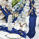 10FT 20 Pack Royal Blue Cheesecloth Table Runner 20 x 120 Inch Long Rustic Gauze Cheese Cloth Table Runner for Wedding Bridal Baby Shower Table Decorations Boho Fabric Sheer Birthday Party Table Decor by CozyNest Decor