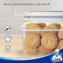 MR.SIGA 12 Pack Airtight Food Storage Container Set, BPA Free Kitchen Pantry Organization, Kitchen Canisters for Cereal, Spaghetti, includes 16 Reusable Sticker Labels by CozyNest Decor